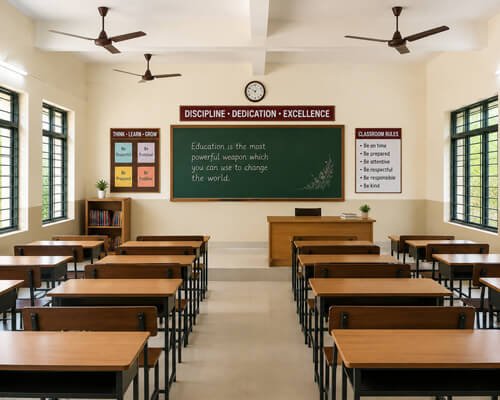 Spacious classroom