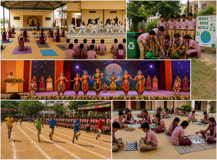 Students at a cultural event